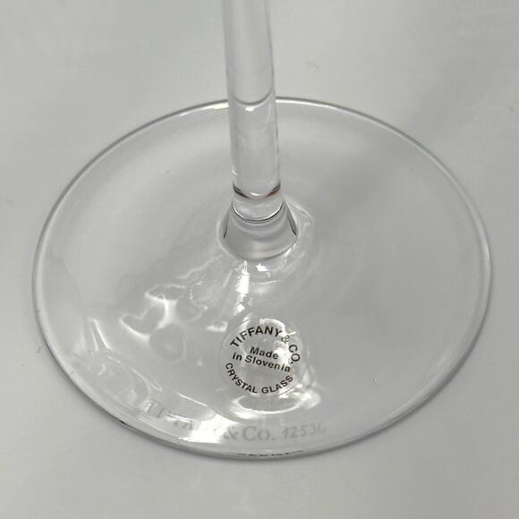 NEW Tiffany & Co. Diamond Point Crystal Champagne Glasses Flutes Set of 2 W/ Box - Picture 6 of 12